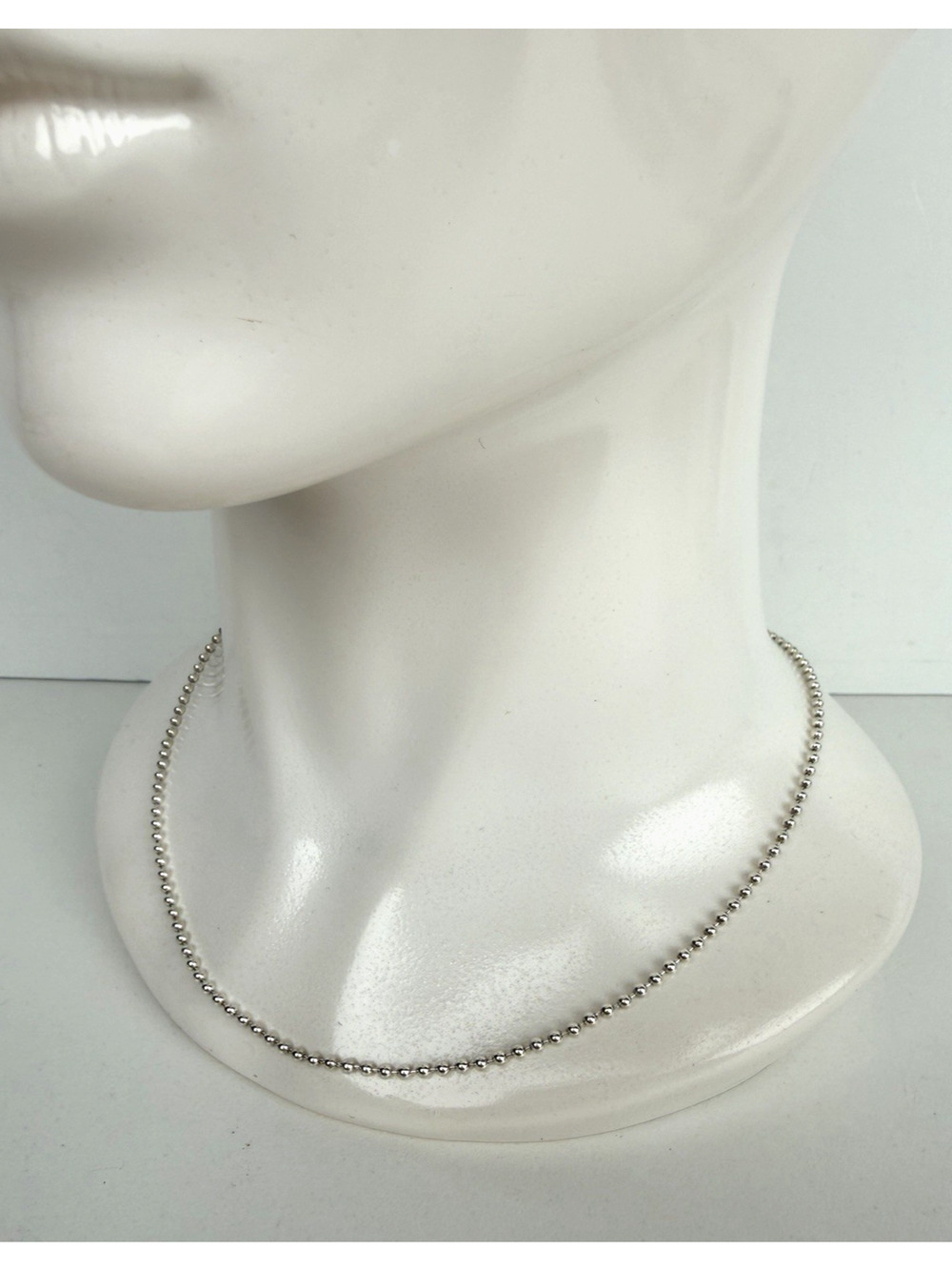Tiffany & Co Sterling Silver 925 Ball Chain Necklace 18 In Unisex